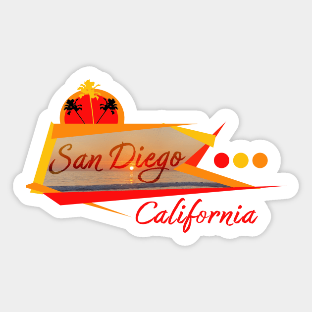 San Diego Sticker by RandomArtHouse